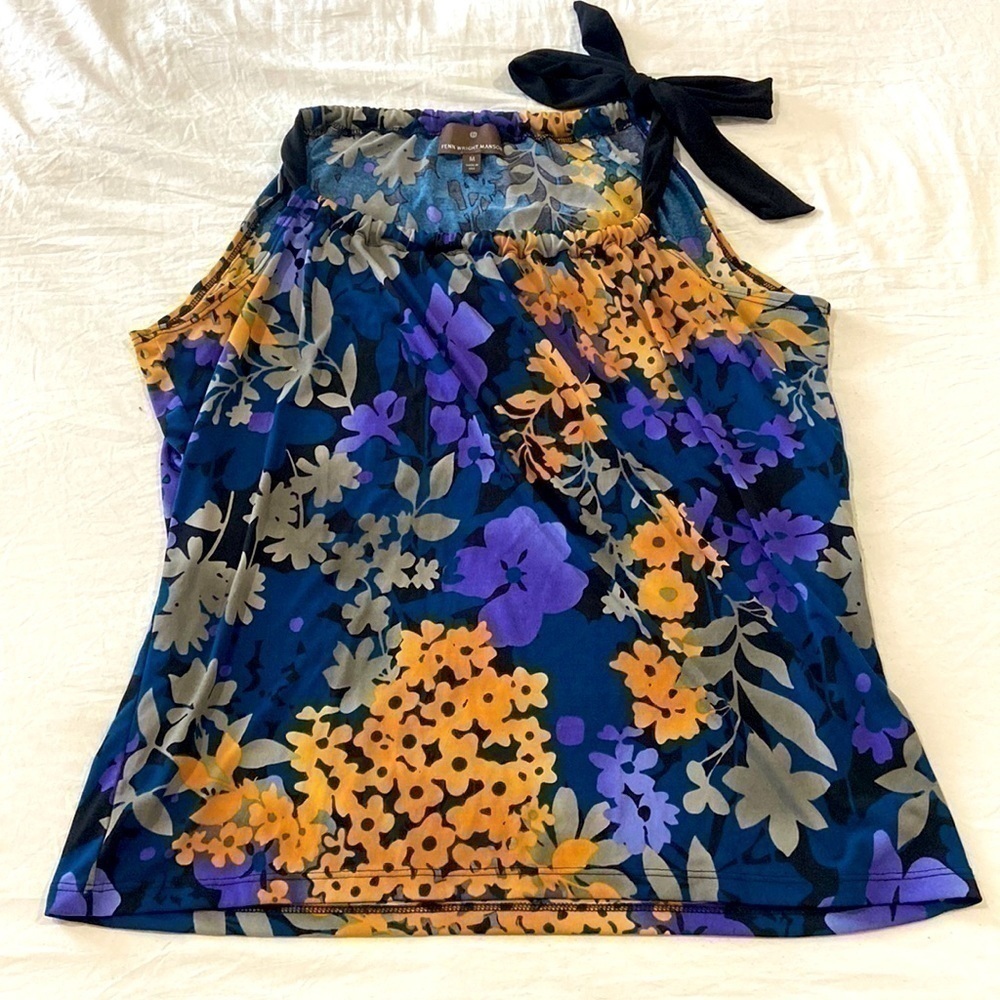 Silky FENN WRIGHT MANSON size M ties on side floral